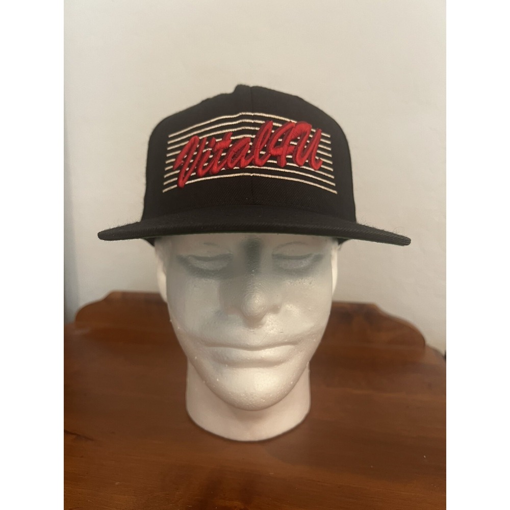 Vital 4U Energy Black Snapback Hat Structured Wool Cap Dad Hat - Picture 4 of 12